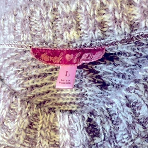 Derek Heart Purple Dolman Sleeve Cropped Sweater - Picture 7 of 11